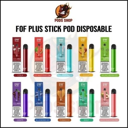 บุหรี่ไฟฟ้าใช้แล้วทิ้ง FOF Plus Stick Disposable Pod